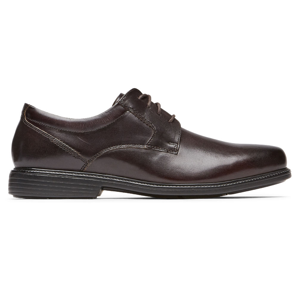 Oxfords Rockport Homem Marrom Escuro - Charles Road Plain Toe - 15679YVDC